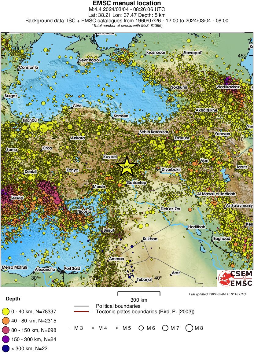 wide historical seismicity
