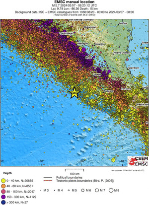 regional historical seismicity