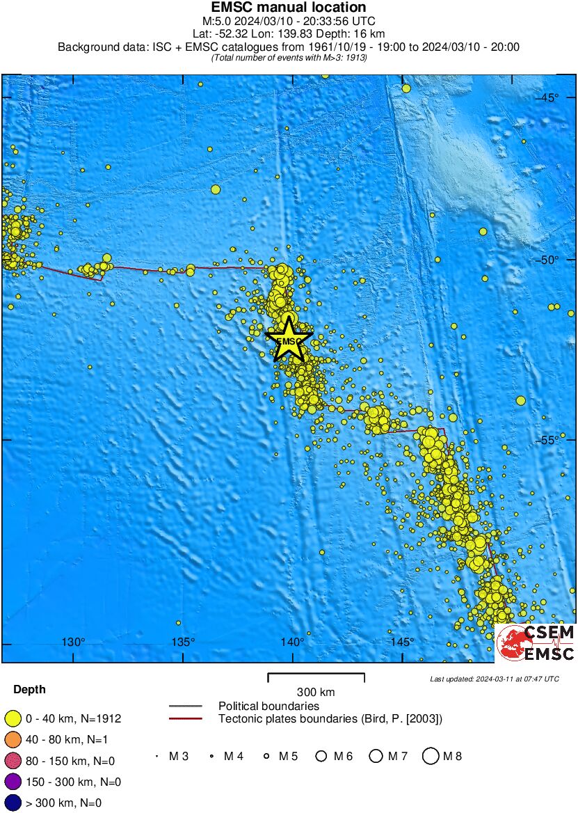 wide historical seismicity