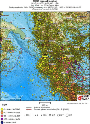 regional historical seismicity