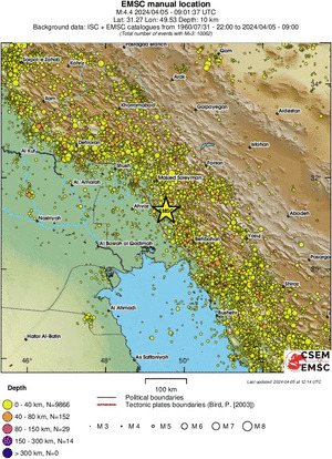 regional historical seismicity