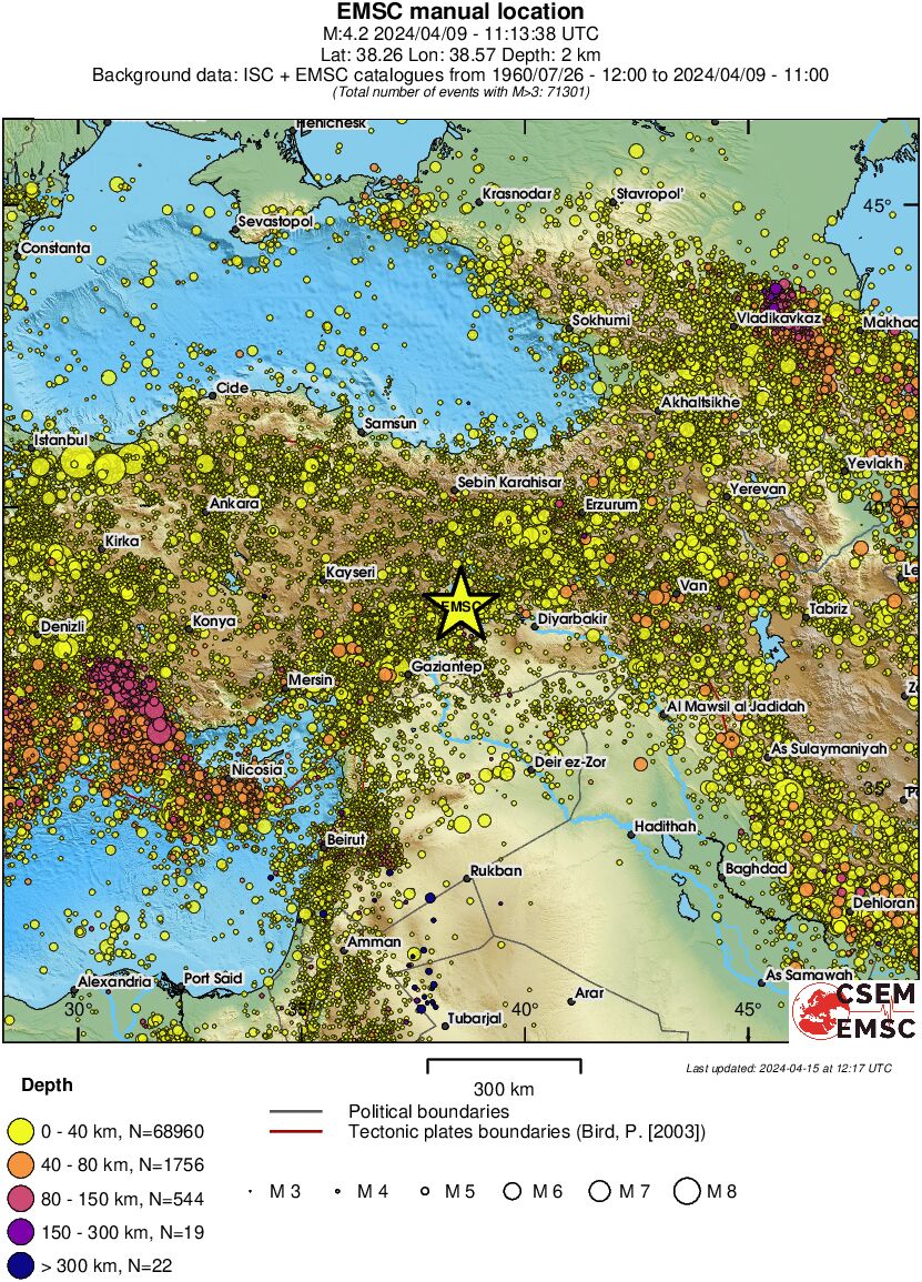 wide historical seismicity
