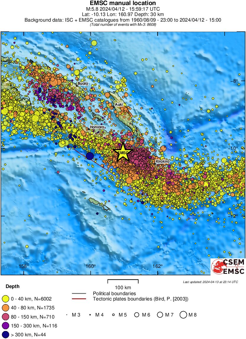 regional historical seismicity