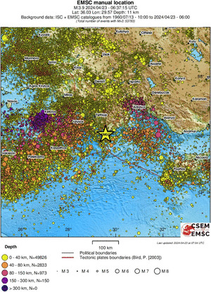regional historical seismicity
