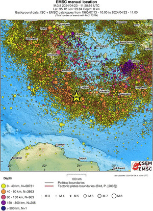 regional historical seismicity