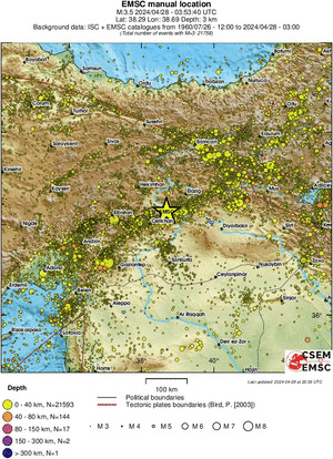 regional historical seismicity