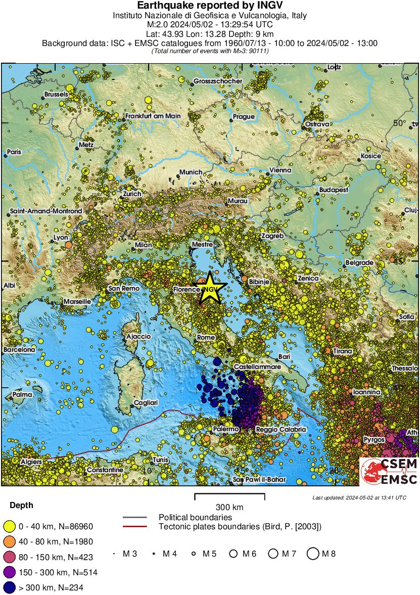 wide historical seismicity