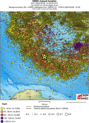 regional historical seismicity
