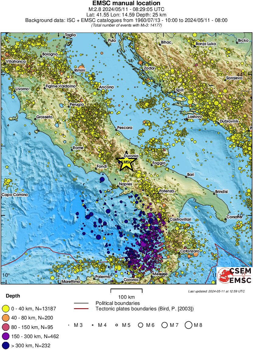 regional historical seismicity
