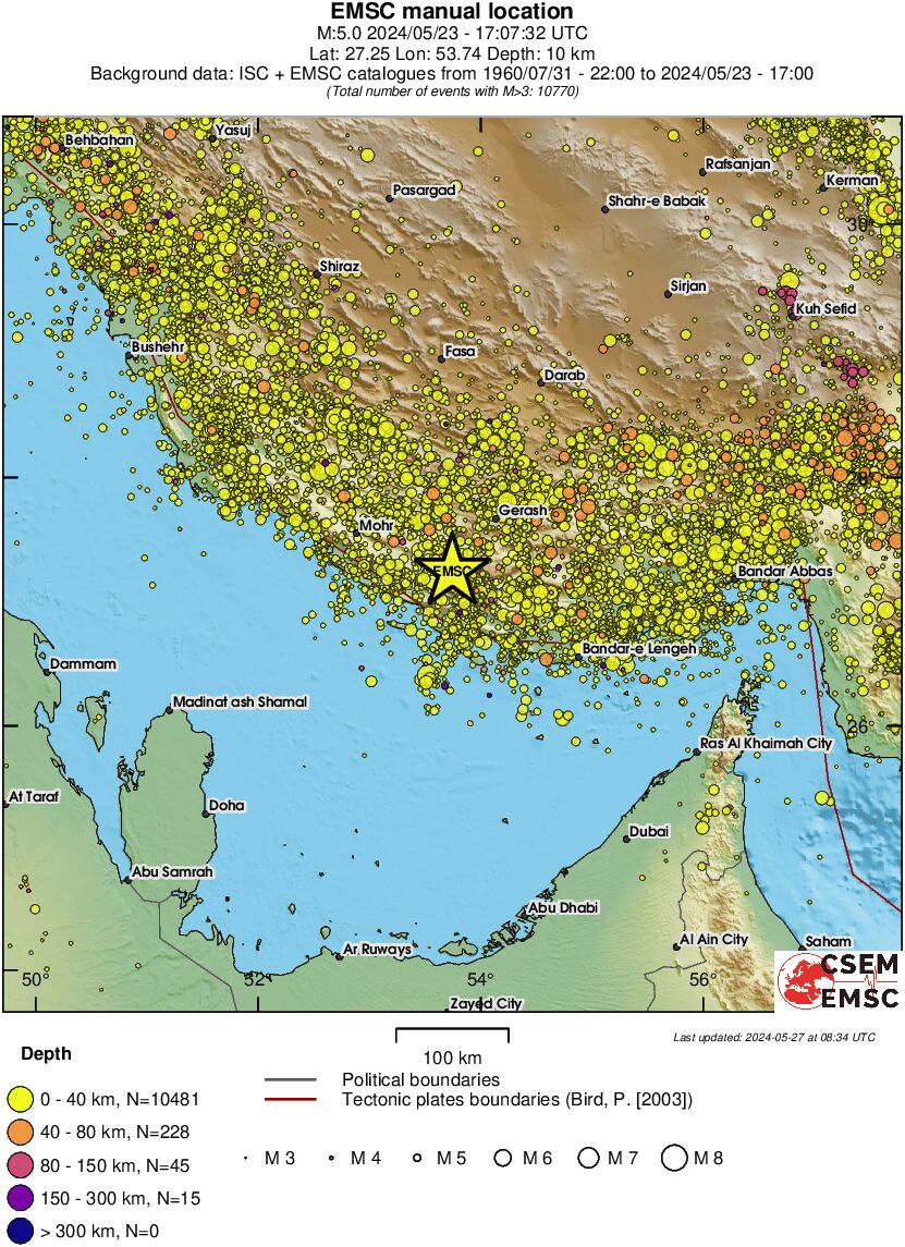 regional historical seismicity