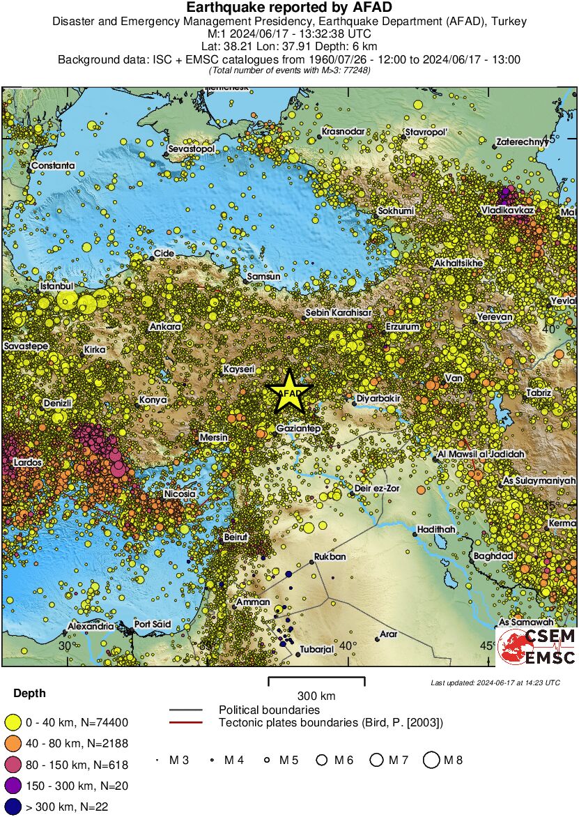 wide historical seismicity