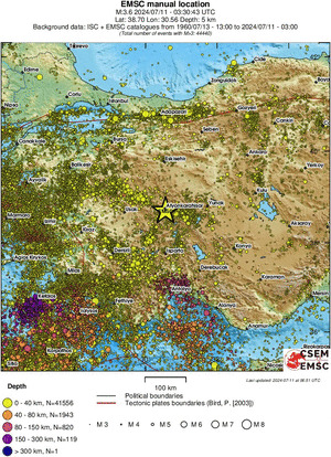regional historical seismicity