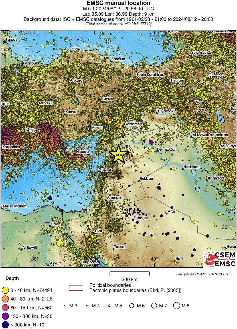 wide historical seismicity