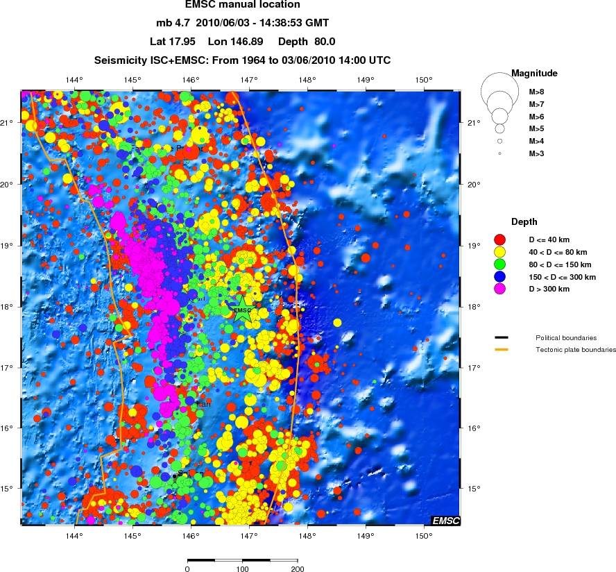regional historical seismicity