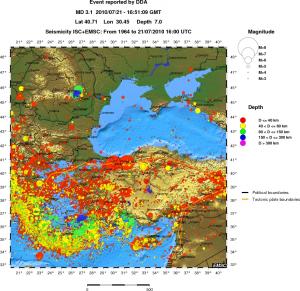 wide historical seismicity