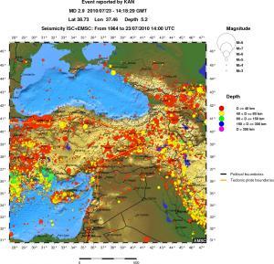wide historical seismicity