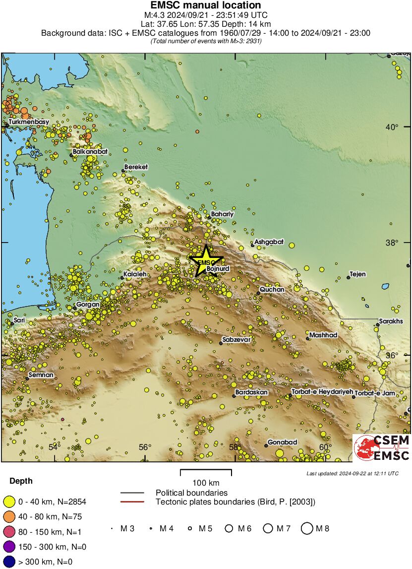 regional historical seismicity