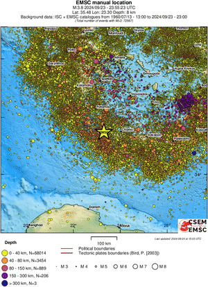regional historical seismicity