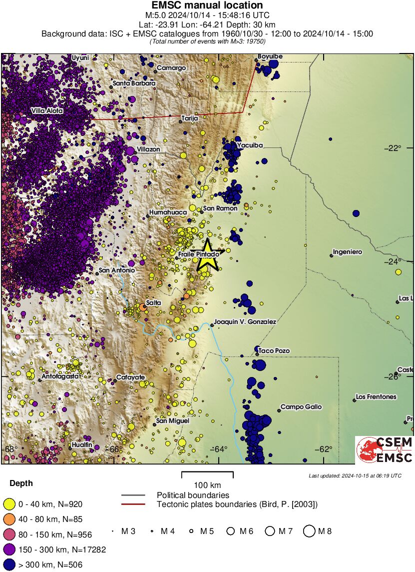 regional historical seismicity