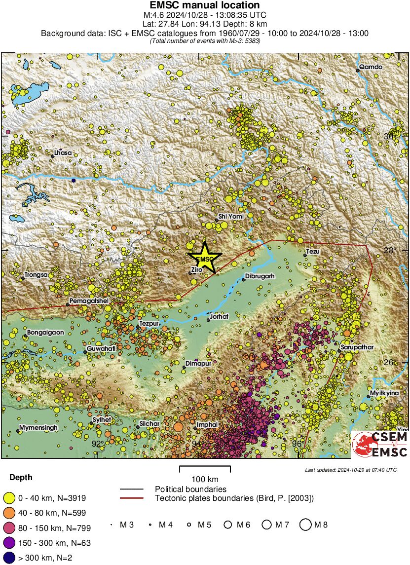 regional historical seismicity