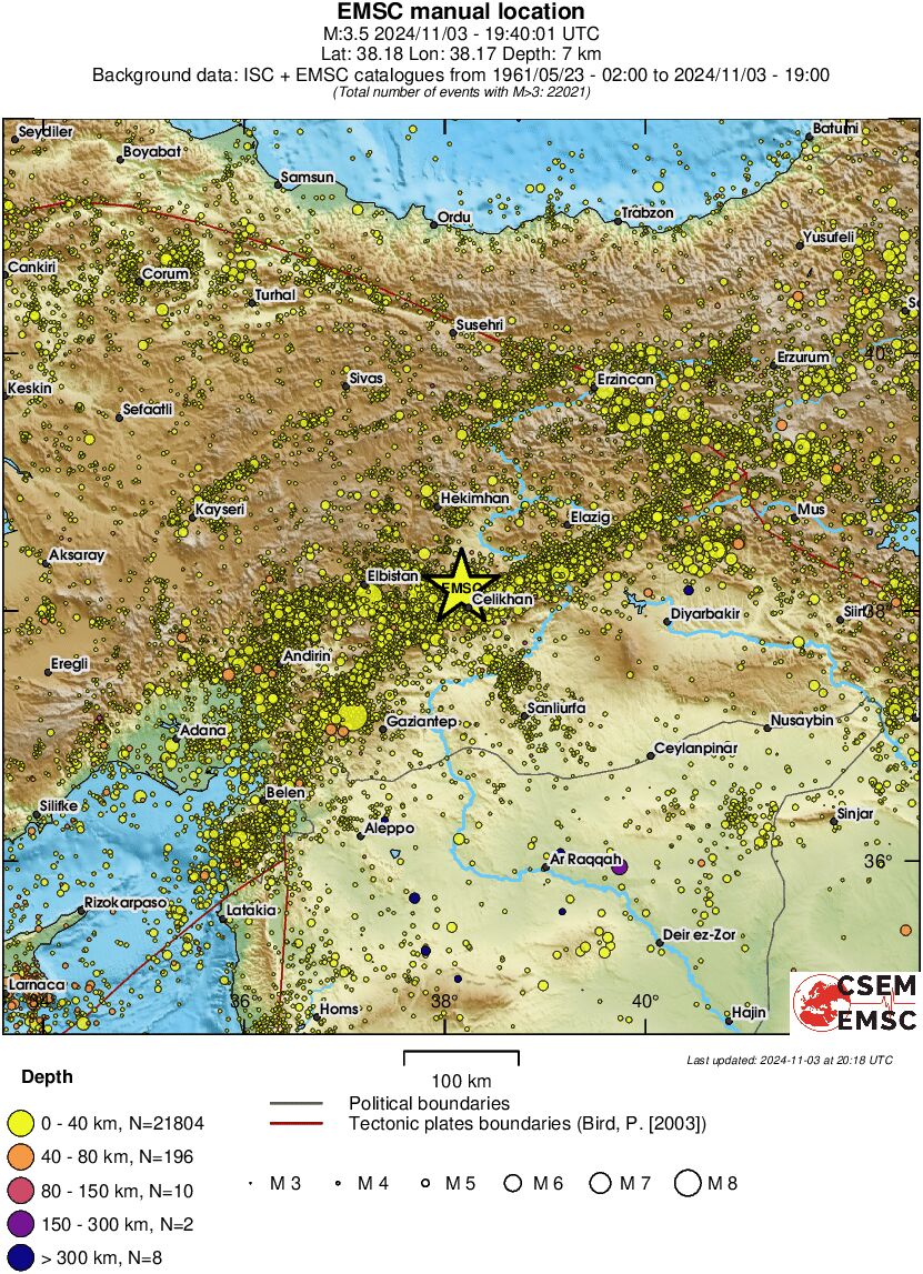 regional historical seismicity