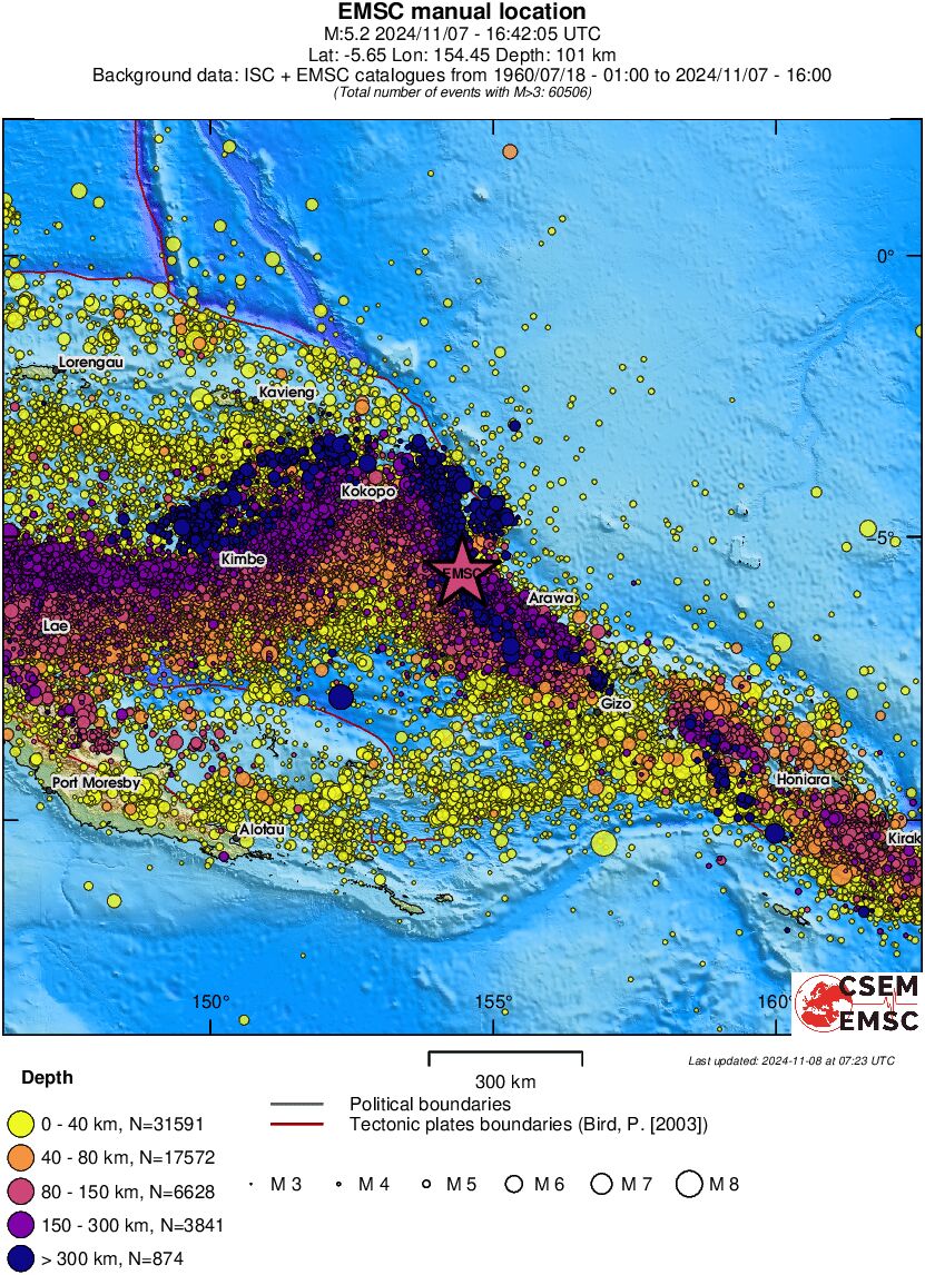 wide historical seismicity