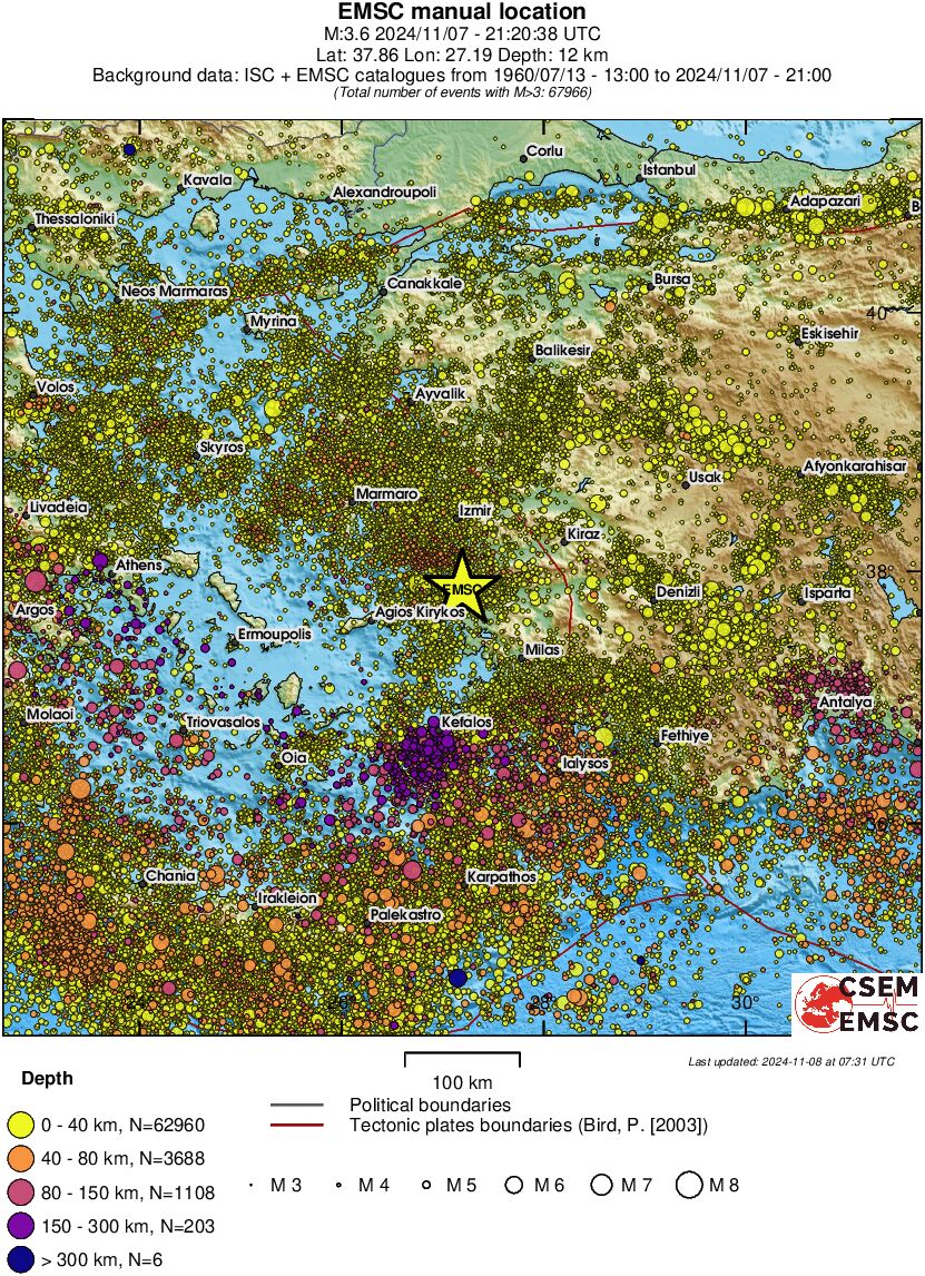 regional historical seismicity