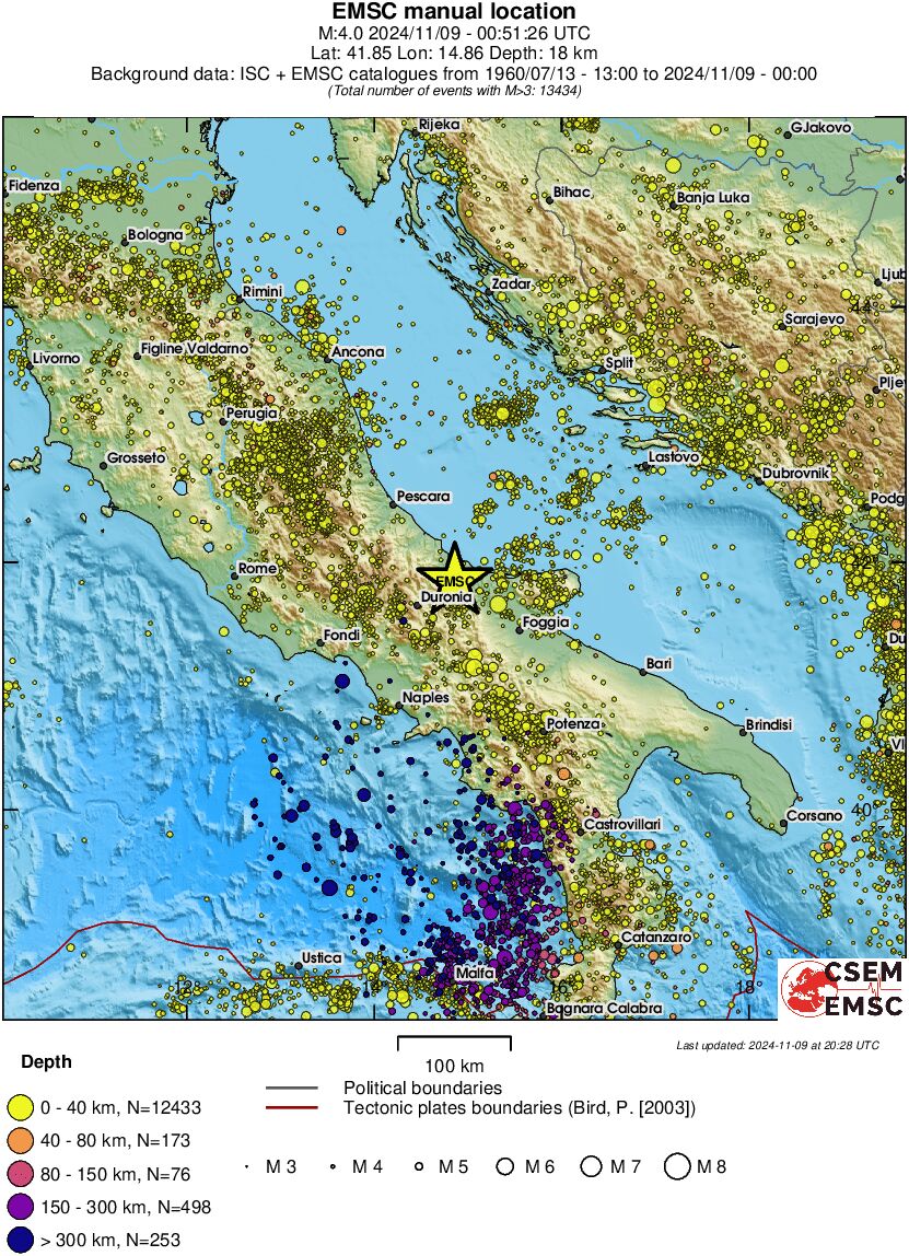 regional historical seismicity