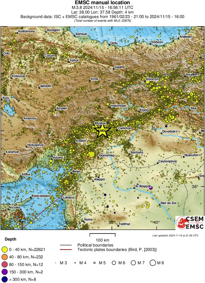 regional historical seismicity