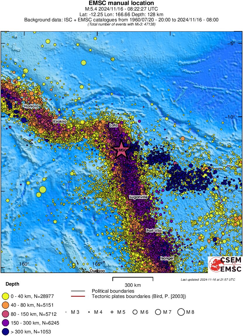 wide historical seismicity