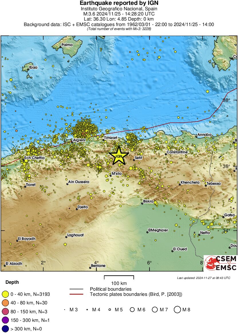 regional historical seismicity