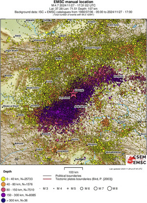 regional historical seismicity
