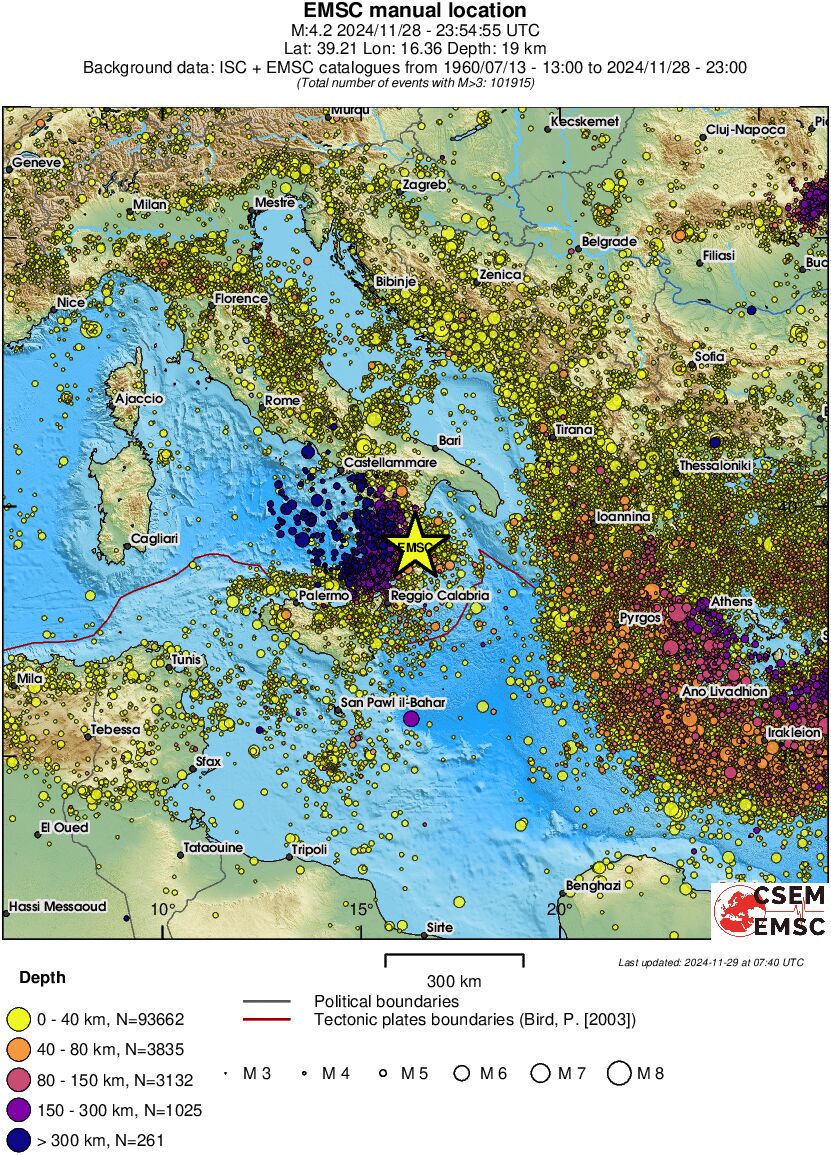 wide historical seismicity