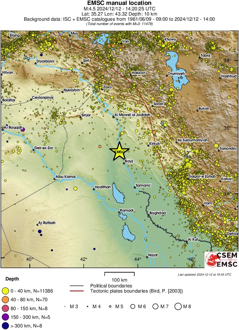 regional historical seismicity