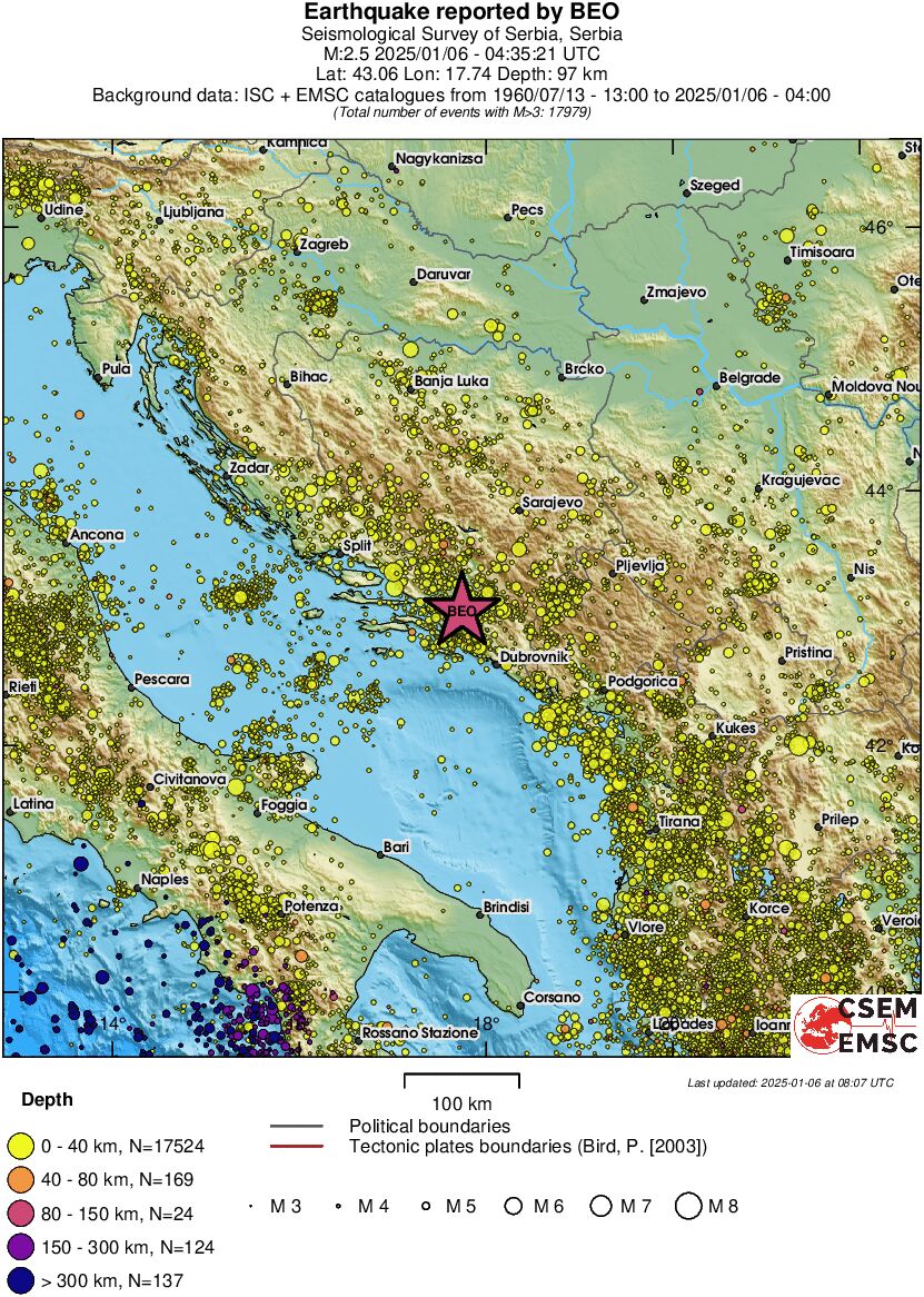 regional historical seismicity
