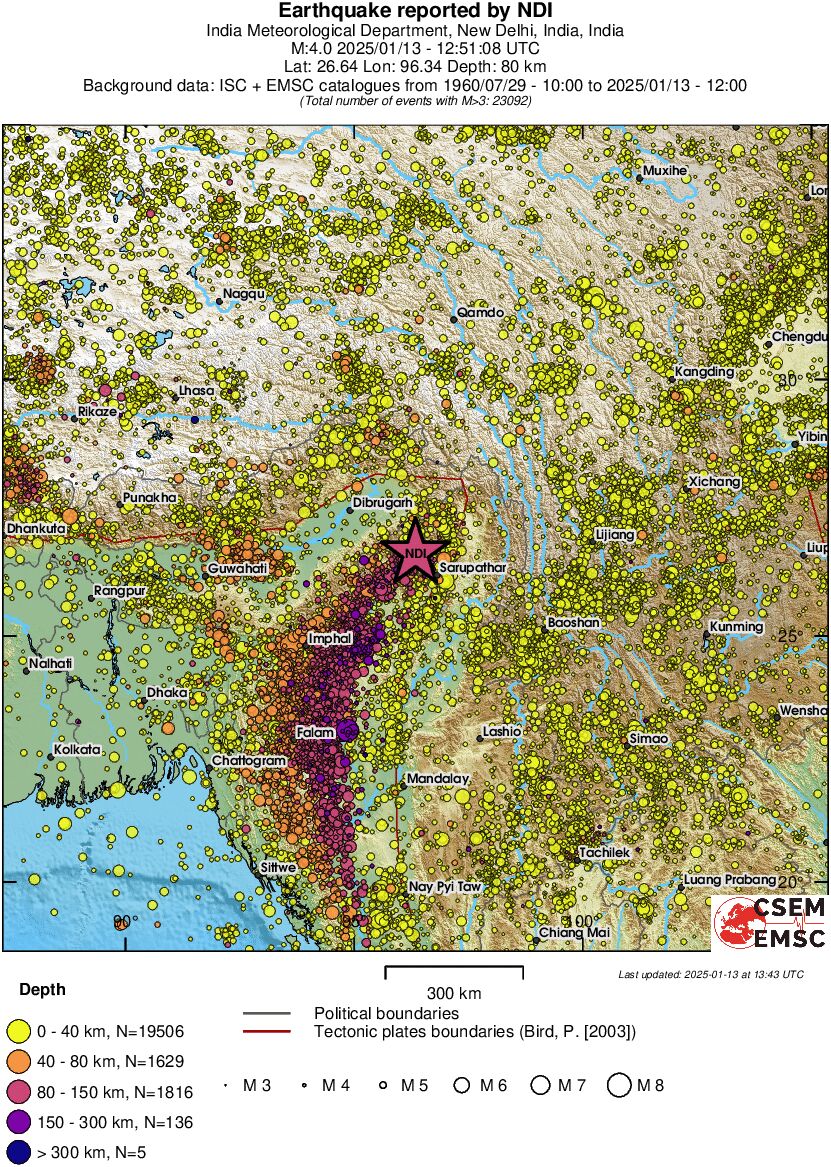 wide historical seismicity