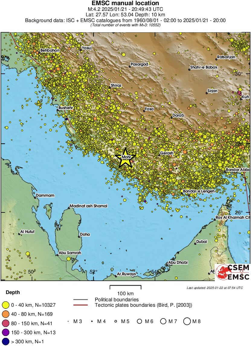 regional historical seismicity