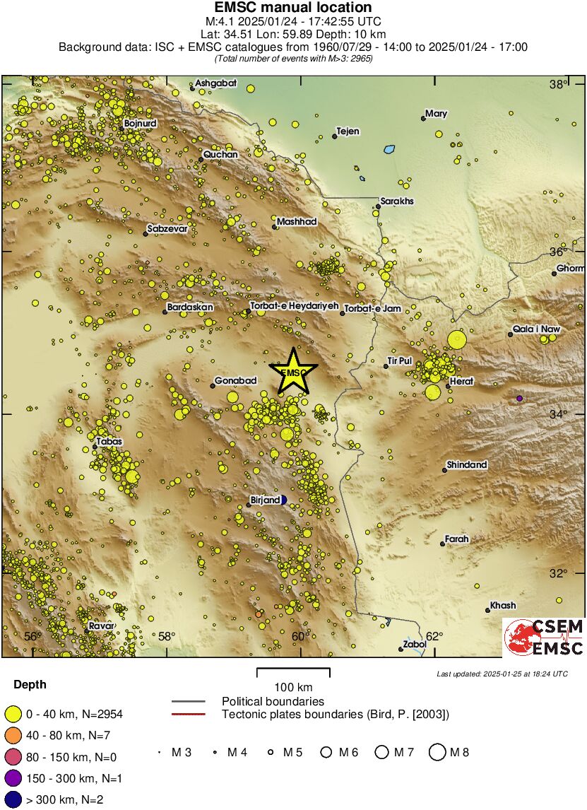 regional historical seismicity
