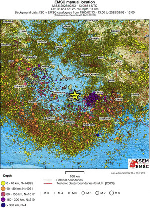 regional historical seismicity