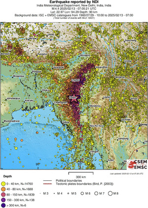 wide historical seismicity
