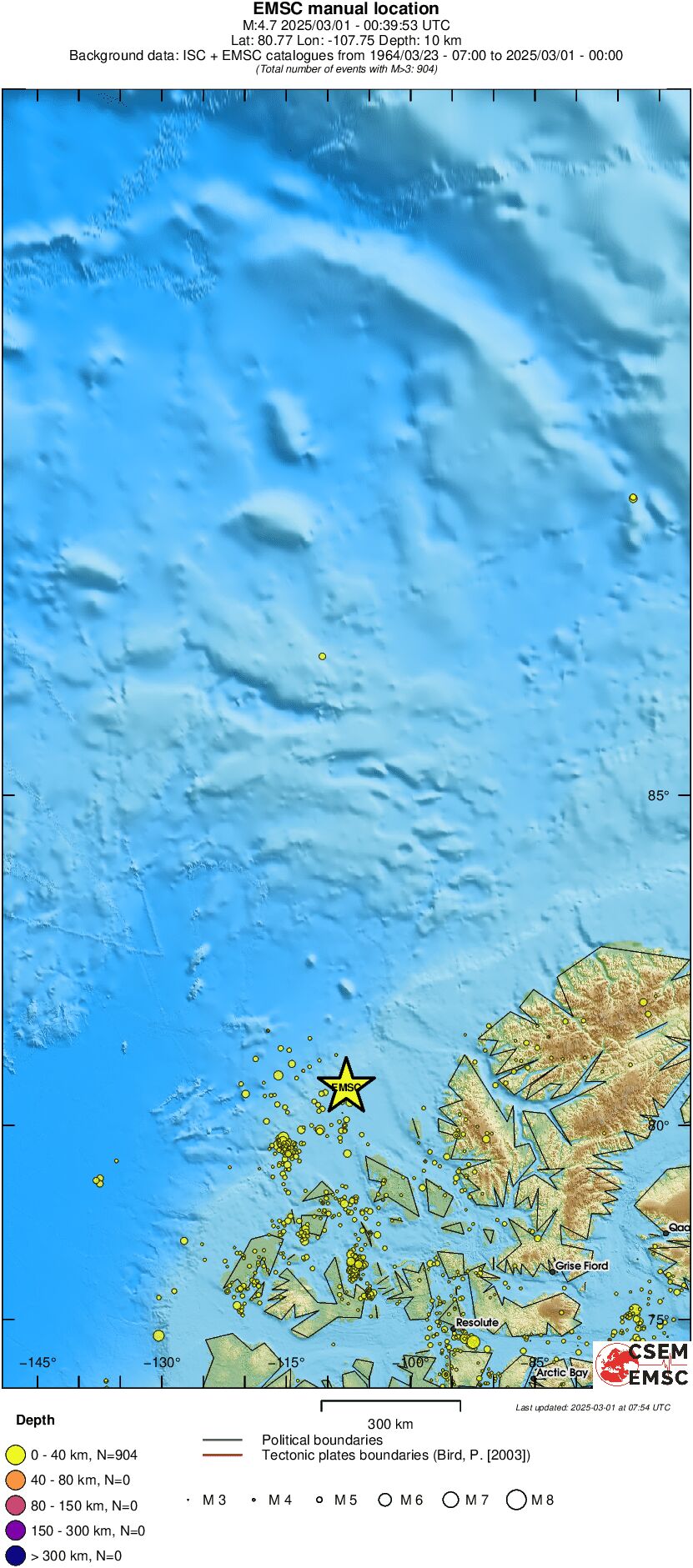 wide historical seismicity