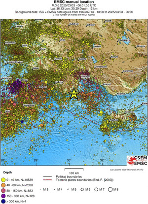 regional historical seismicity