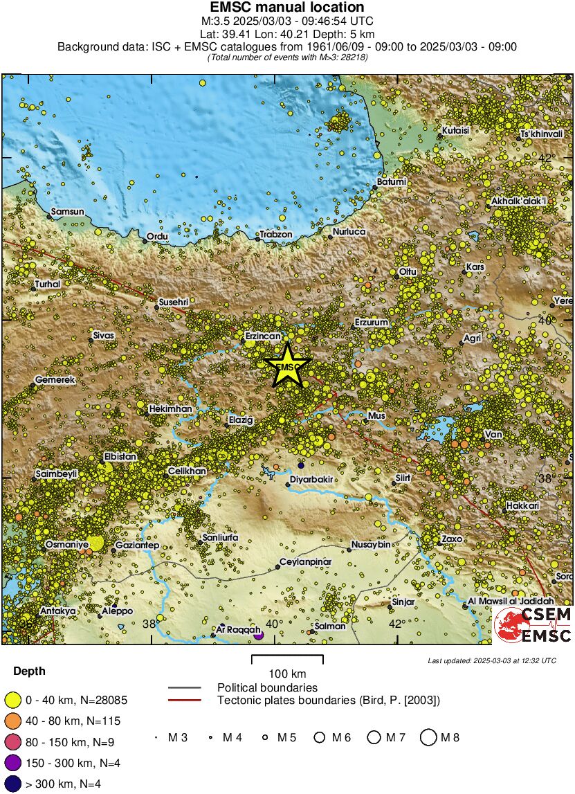 regional historical seismicity