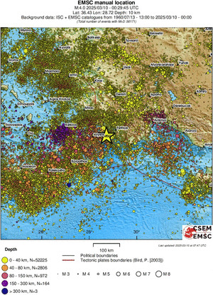 regional historical seismicity
