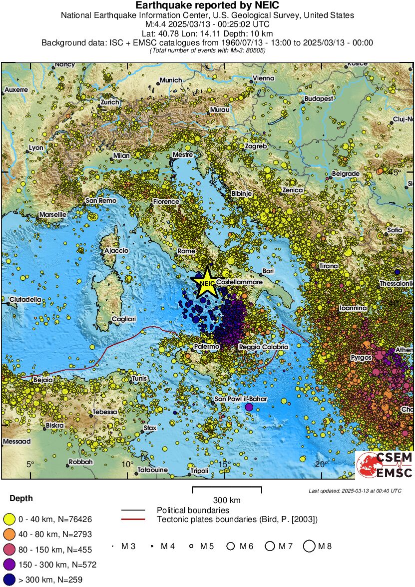 wide historical seismicity