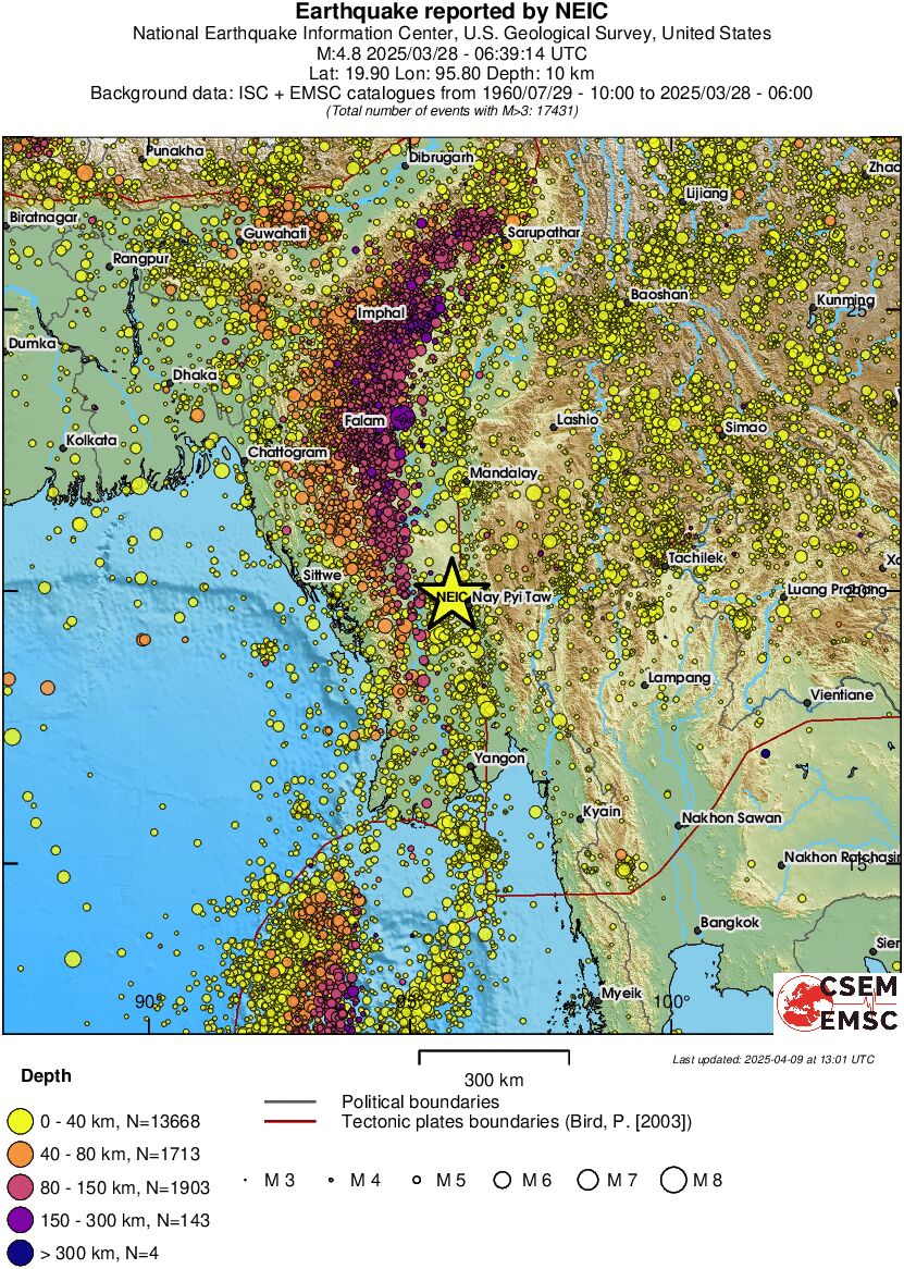 wide historical seismicity