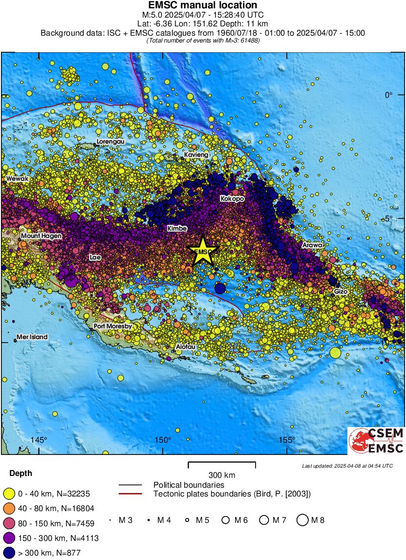 wide historical seismicity