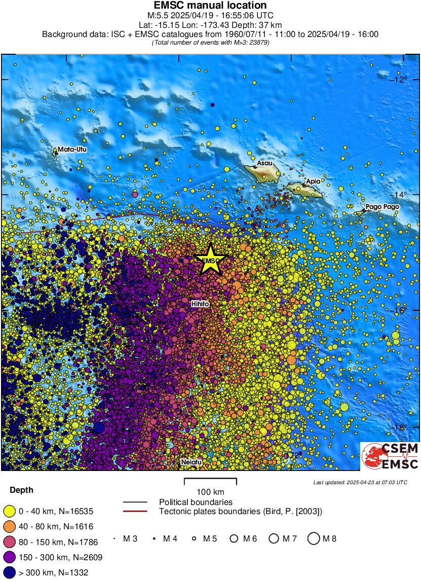 regional historical seismicity
