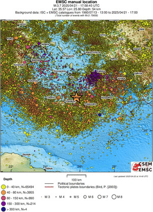 regional historical seismicity