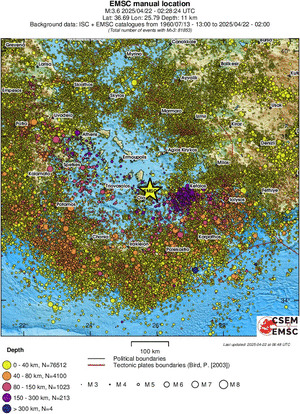 regional historical seismicity
